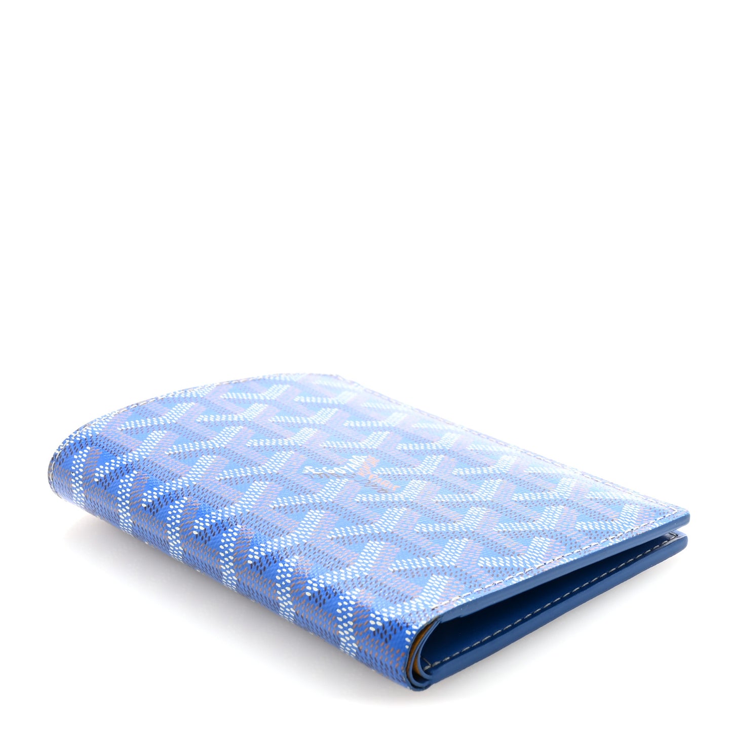 Goyardine Grenelle Passport Wallet Sky Blue