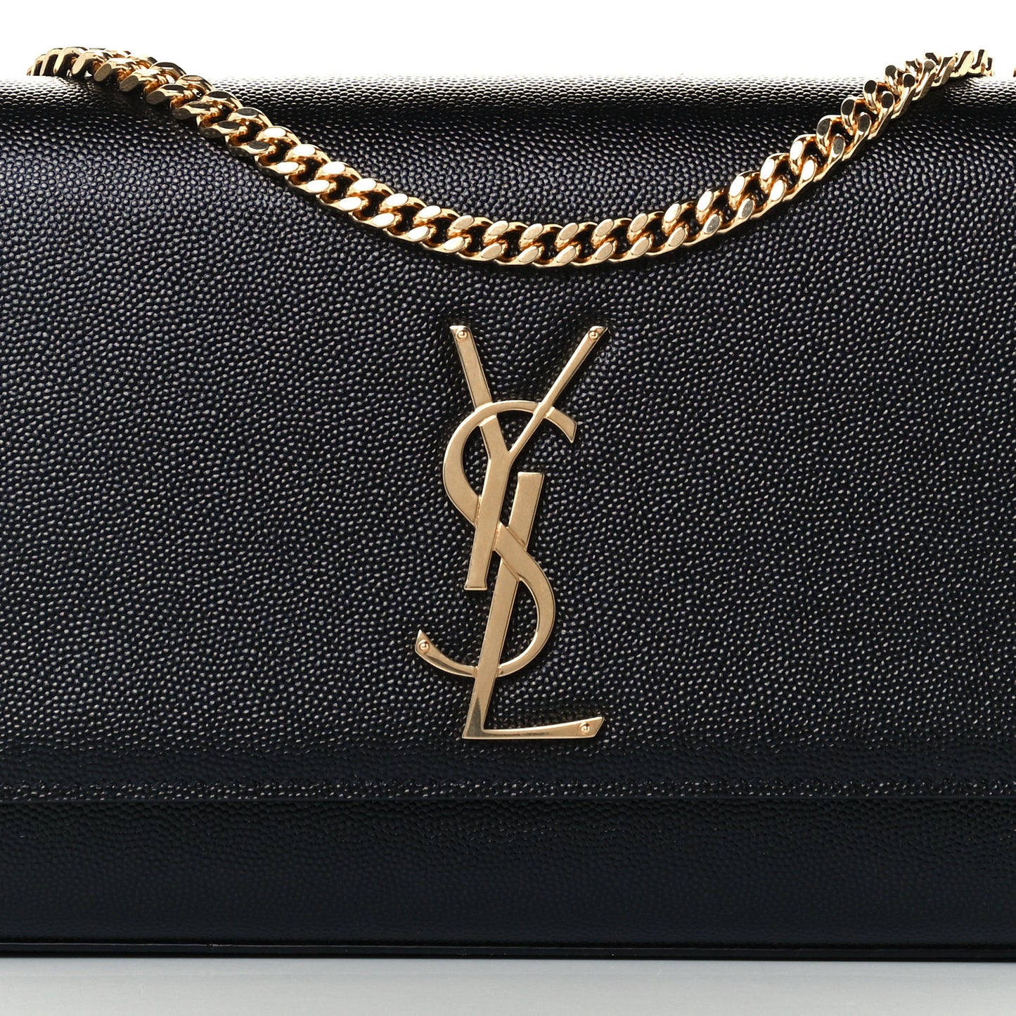 Grain De Poudre Medium Classic Monogram Kate Satchel Black