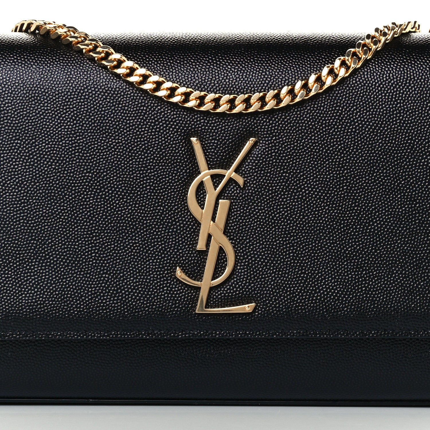 Saint Laurent Grain De Poudre Medium Classic Monogram Kate Satchel Black 9 of 11