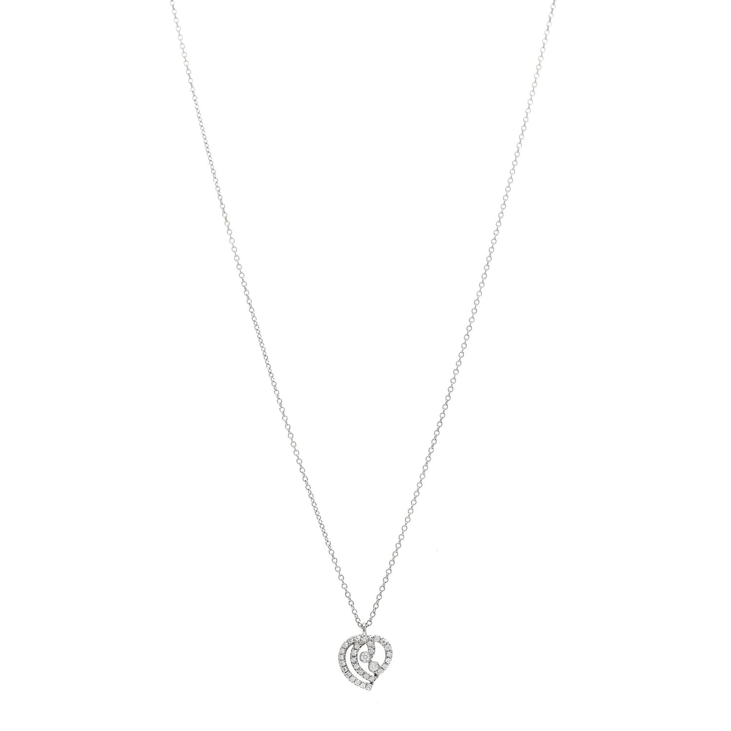 Platinum Diamond Enchant Heart Pendant Necklace