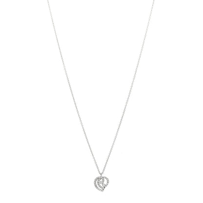 Tiffany Platinum Diamond Enchant Heart Pendant Necklace 1 of 6
