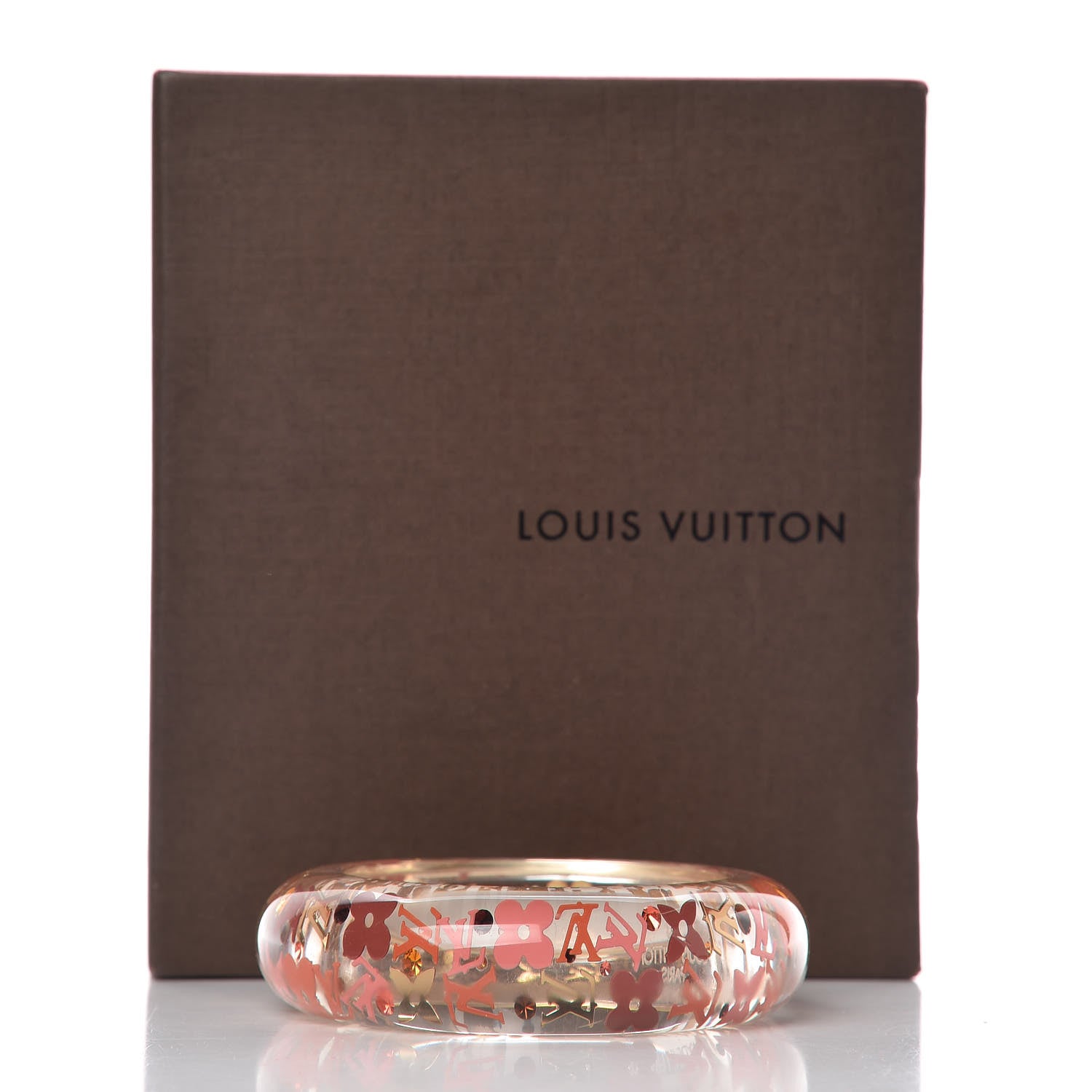 Louis Vuitton Resin Swarovski Small Inclusion GM Bracelet Tangerine 4 of 4