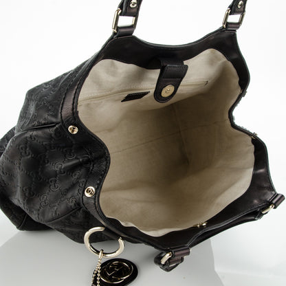 Gucci Guccissima Medium Sukey Tote Black 5 of 7