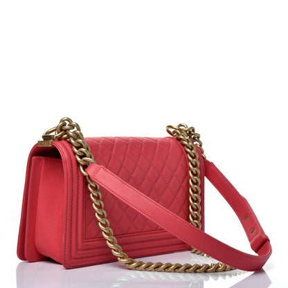 Chanel Caviar Quilted Medium Boy Flap Pink 3 of 9