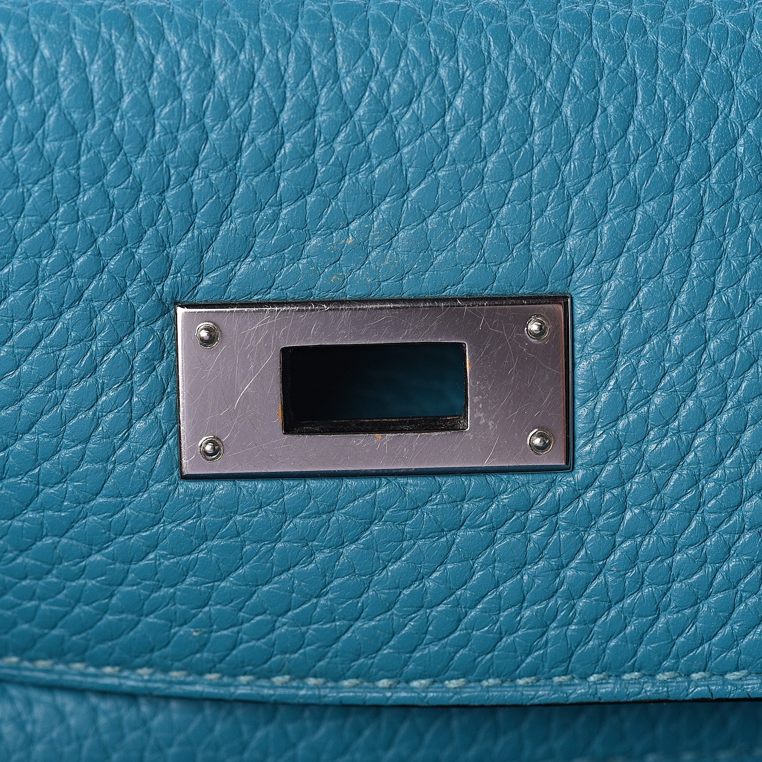 Hermes Taurillon Clemence Kelly Retourne 35 Bleu Izmir 16 of 33