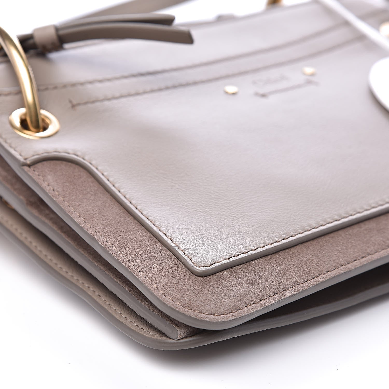 Chloe Calfskin Suede Mini Roy Bag Motty Grey 10 of 11