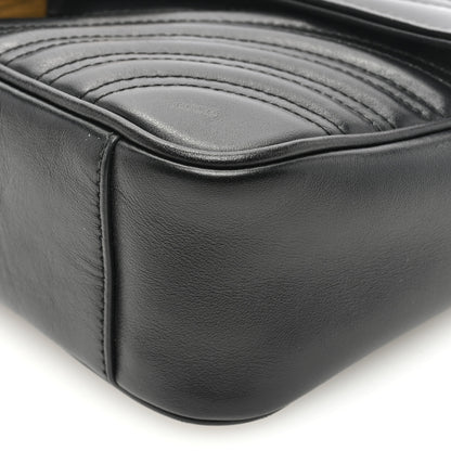 Gucci Calfskin Matelasse Small GG Marmont Shoulder Bag Black 10 of 10