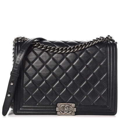 Chanel Calfskin Quilted Large Boy Flap Black 1 of 10