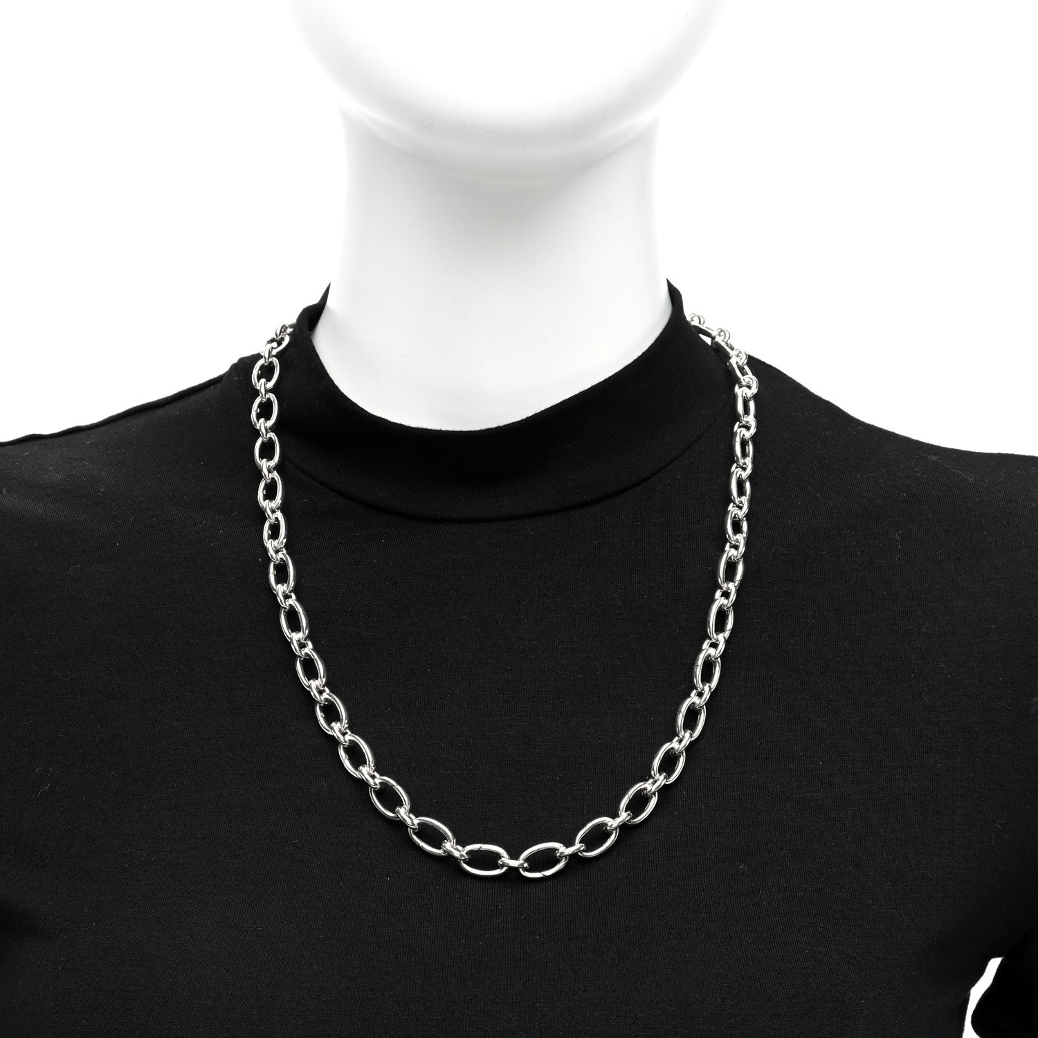 Tiffany Sterling Silver Oval Clasping Link Necklace 2 of 4