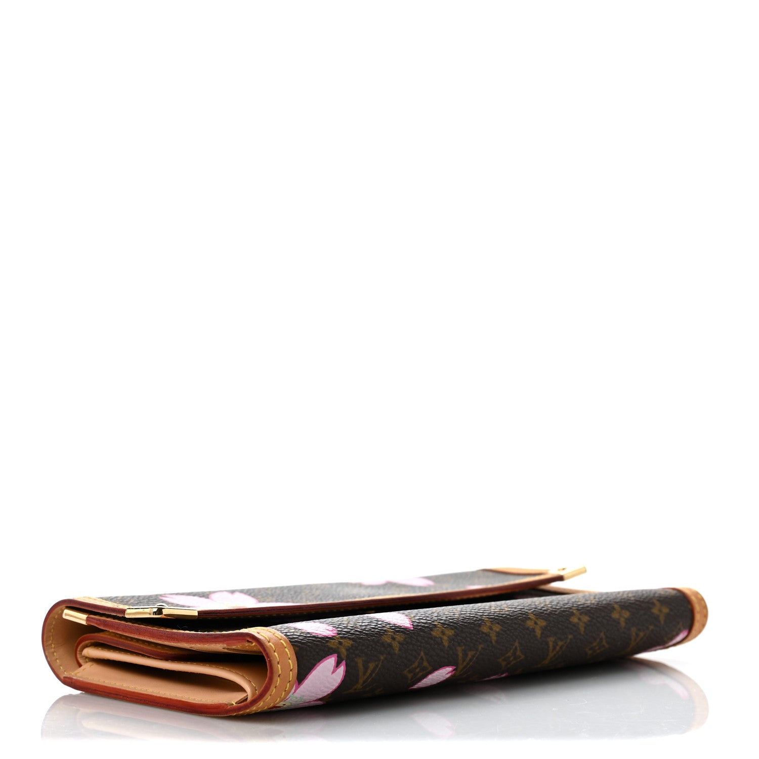Louis Vuitton Monogram Cherry Blossom Porte Tresor International Wallet Brown 4 of 10