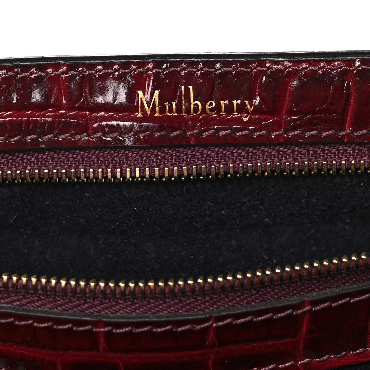 Mulberry Crocodile Embossed Calfskin Bayswater Oxblood 6 of 12