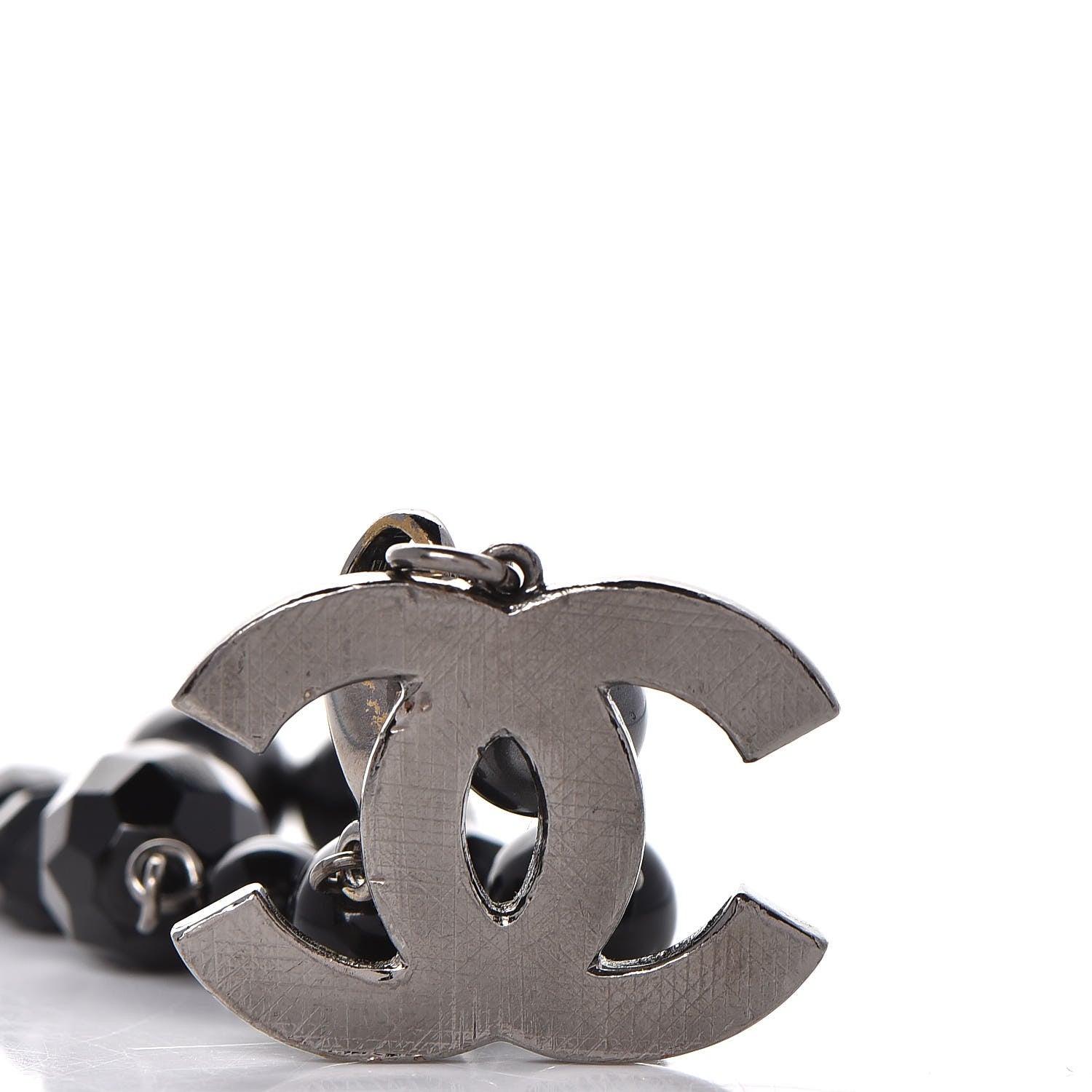 Chanel Ruthenium Bead CC Bracelet Black 5 of 6