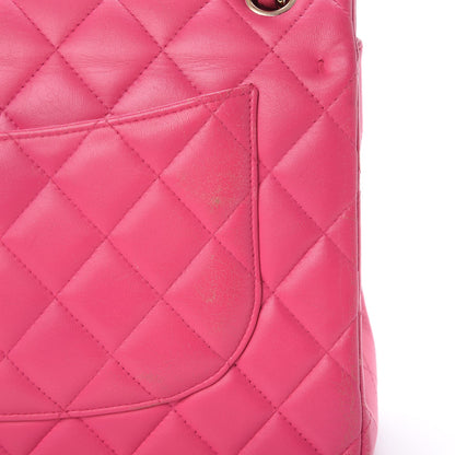 Chanel Lambskin Quilted Jumbo Double Flap Dark Pink 17 of 27
