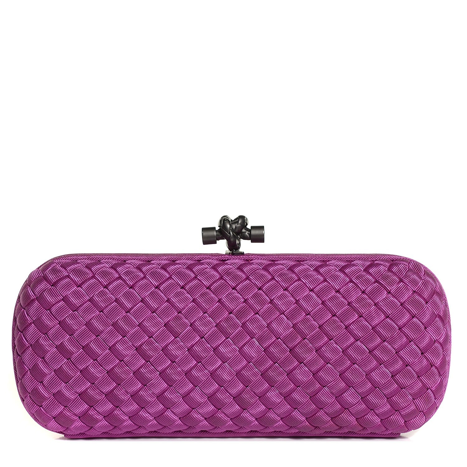 Bottega Veneta Silk Faille Intrecciato Knot Clutch 1 of 7