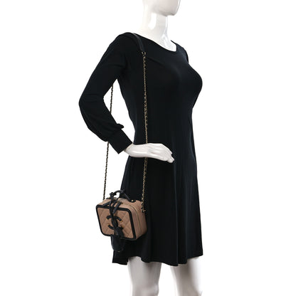 Chanel Caviar Quilted Small CC Filigree Vanity Case Beige Black 2 of 14