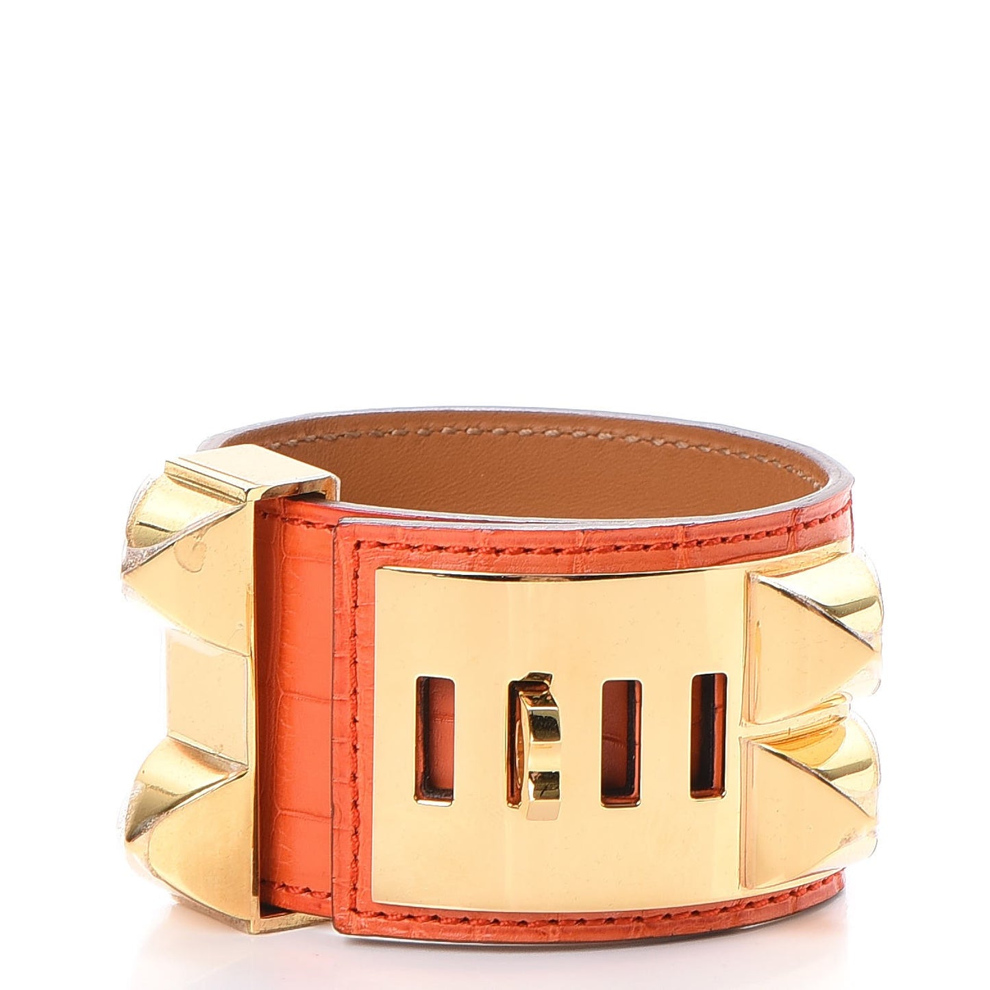 Matte Alligator Collier De Chien CDC Bracelet S Orange Poppy