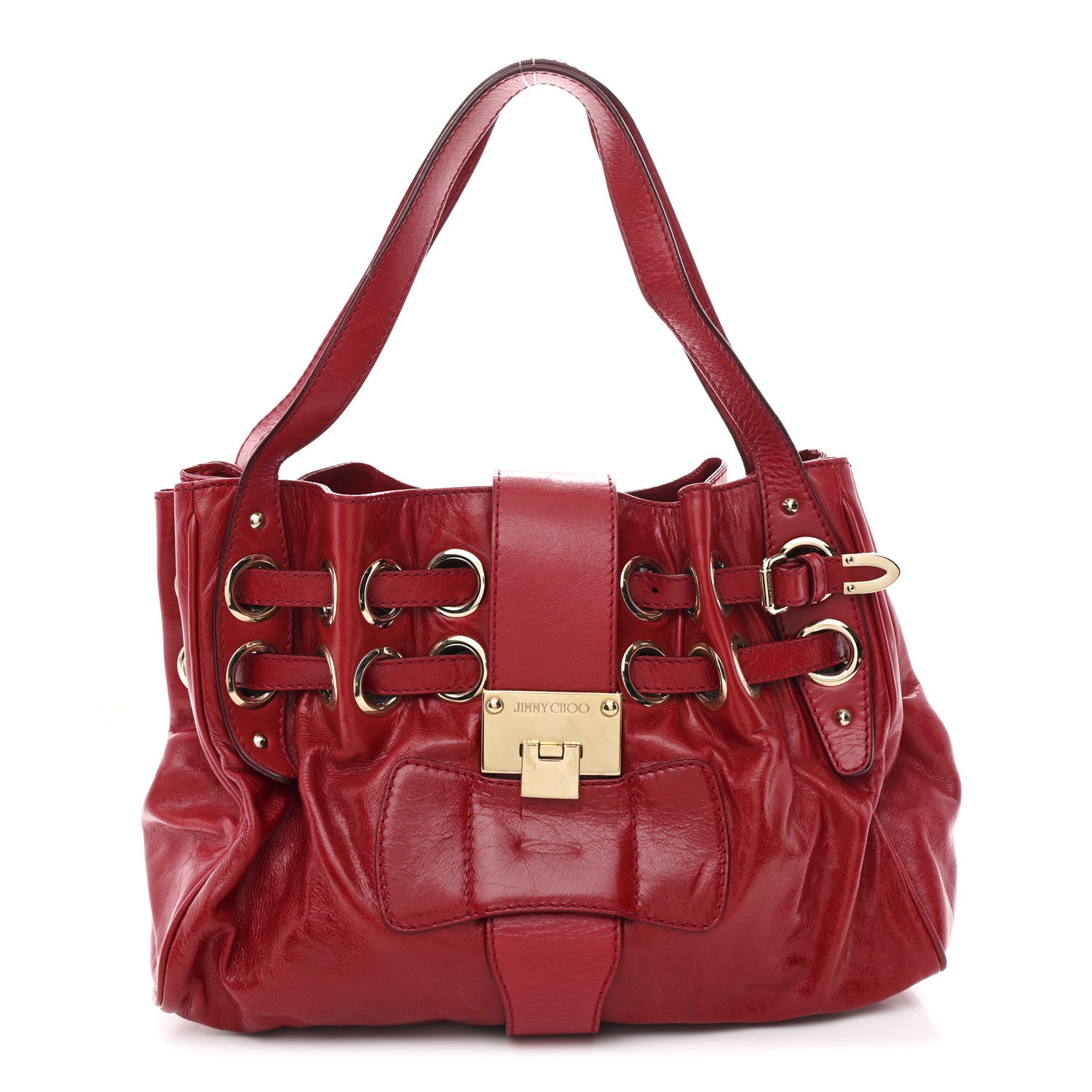 Jimmy Choo Calfskin Ramona Tote Red 1 of 12