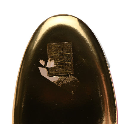 Chanel Lambskin Cap Toe Open Wedge 40.5 Fuchsia Black 7 of 10