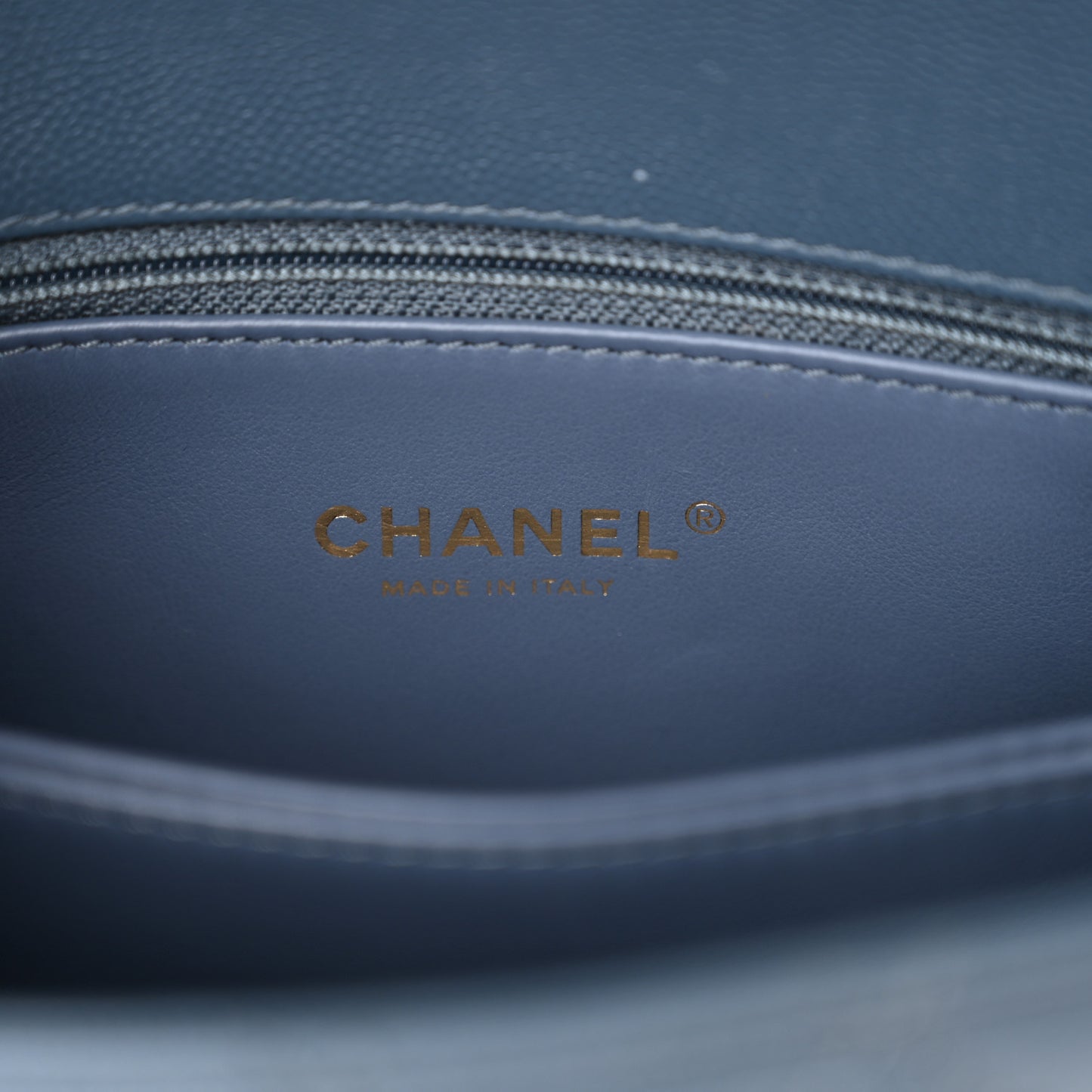 Caviar Quilted Mini Coco Handle Flap Blue