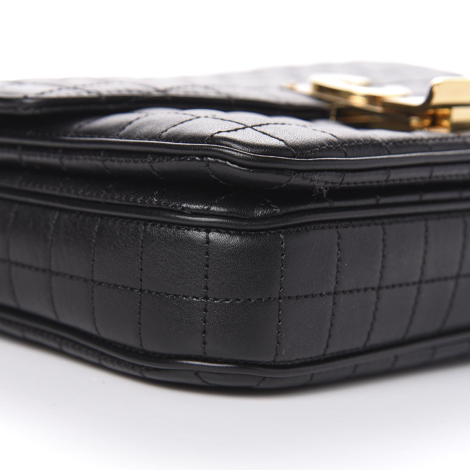 Celine Calfskin Quilted Small C Bag Black 6 of 9