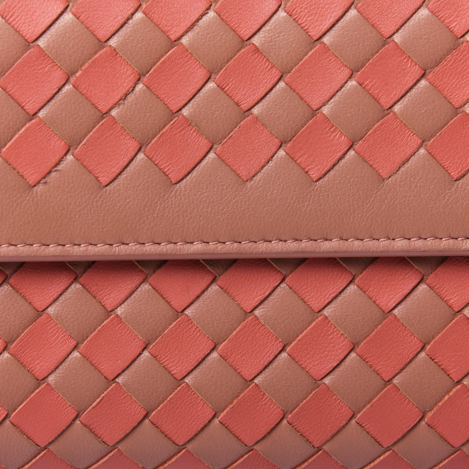 Bottega Veneta Nappa Intrecciato Continental Flap Wallet Dusty Rose Pompei 4 of 4