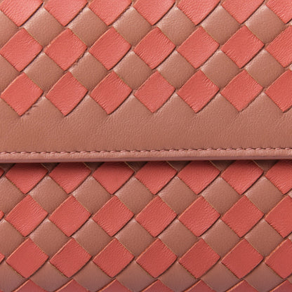 Bottega Veneta Nappa Intrecciato Continental Flap Wallet Dusty Rose Pompei 4 of 4