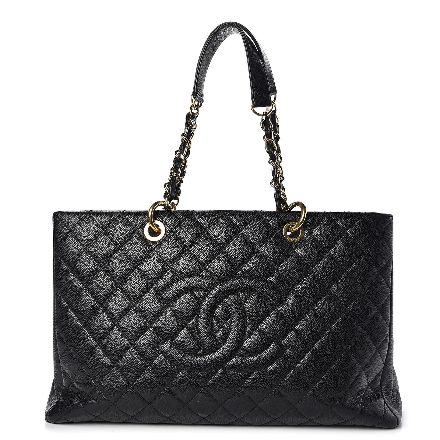Caviar Quilted XL Grand Shopping Tote GST Black
