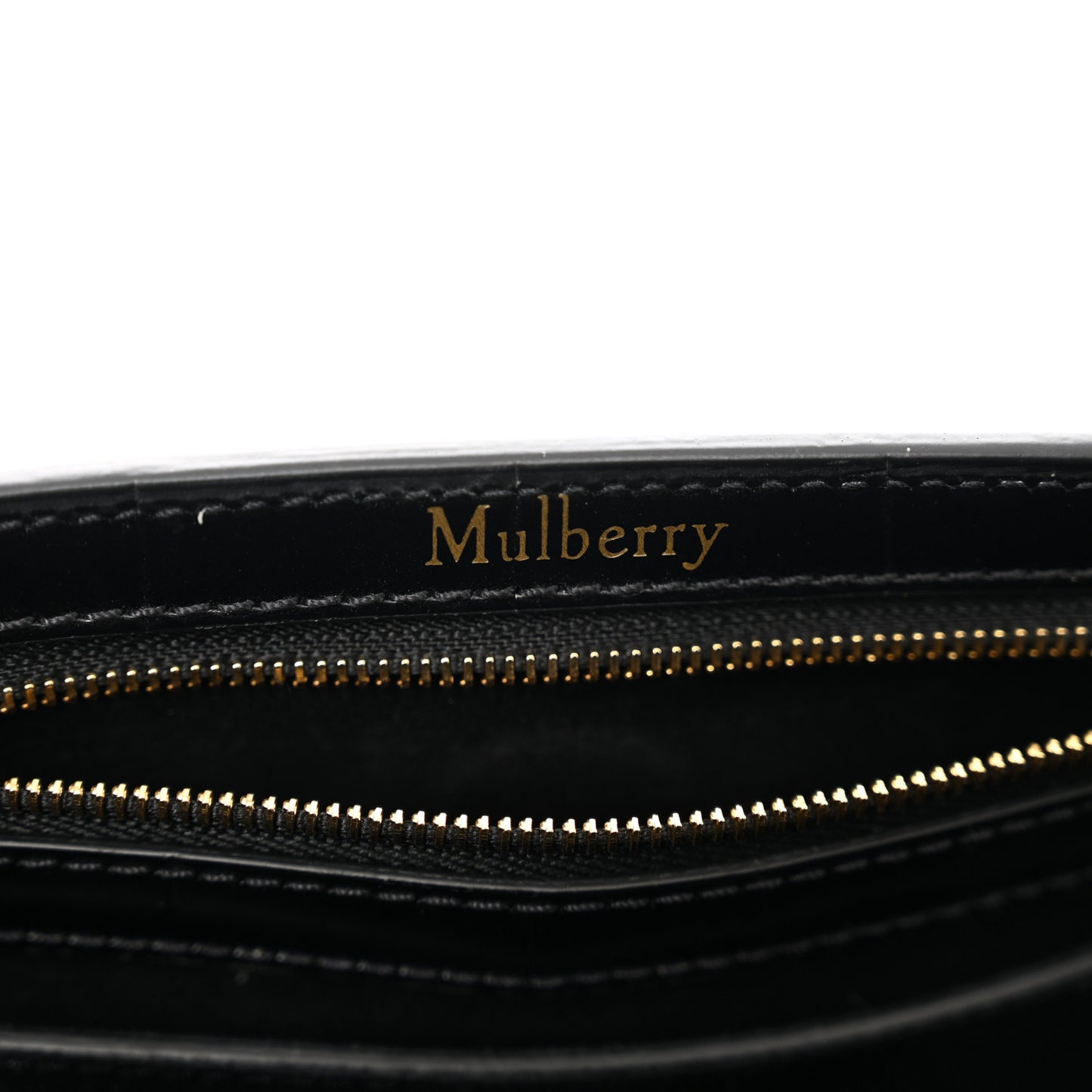 Crocodile Embossed Calfskin Bayswater Black