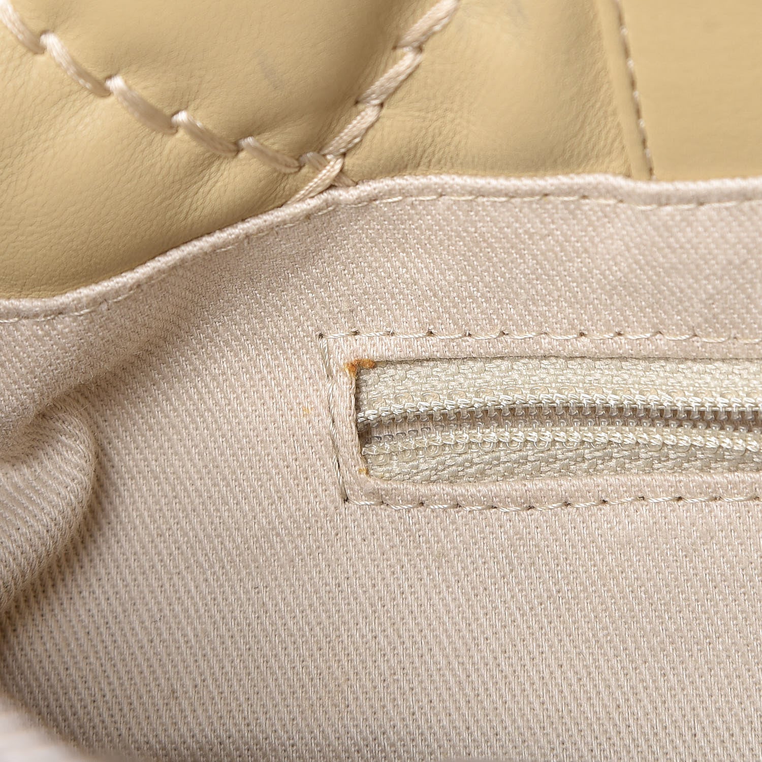 Chanel Calfskin Contrast Stitch Tote Beige 12 of 18
