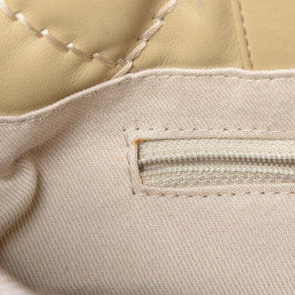 Chanel Calfskin Contrast Stitch Tote Beige 12 of 18