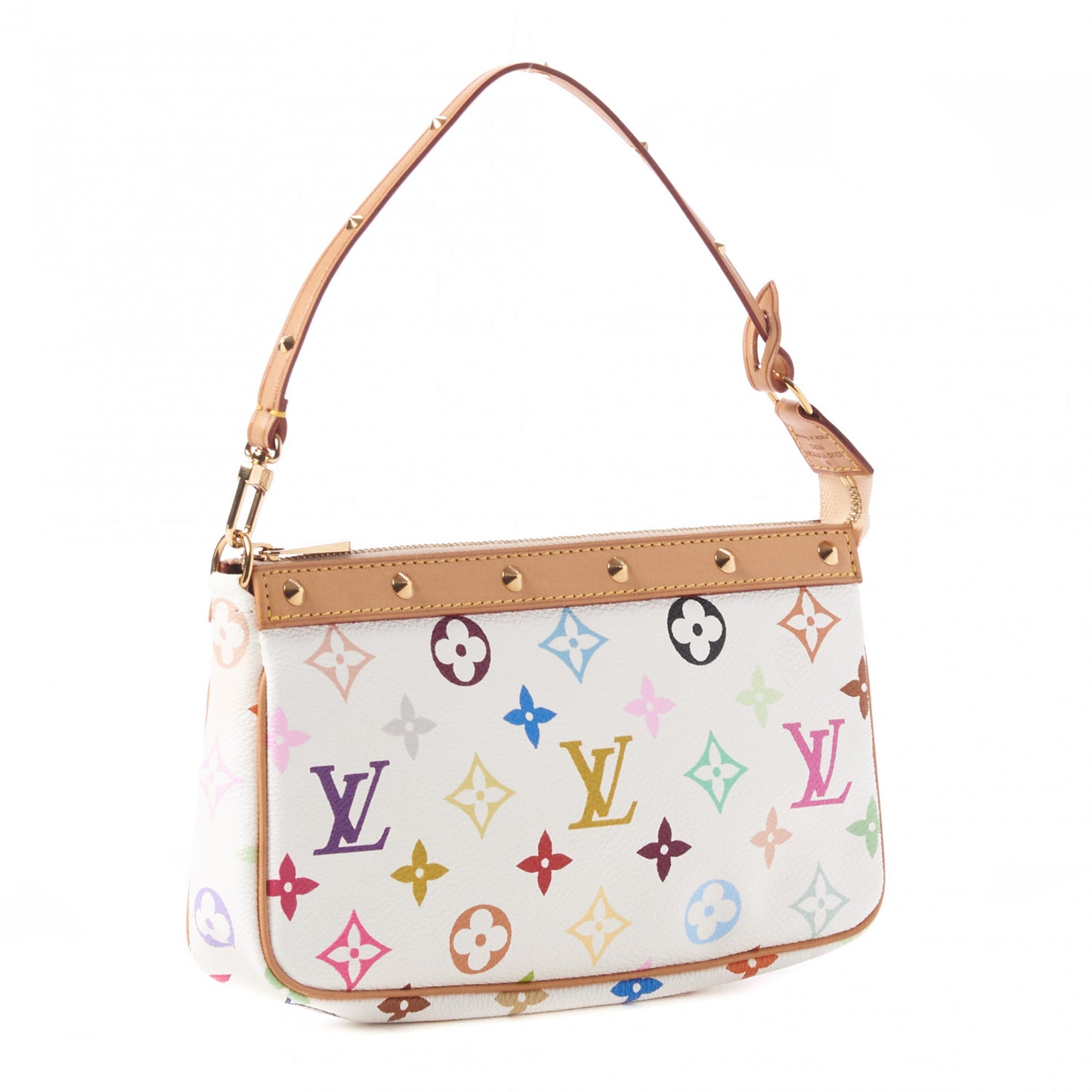 Monogram Multicolor Pochette Accessories White