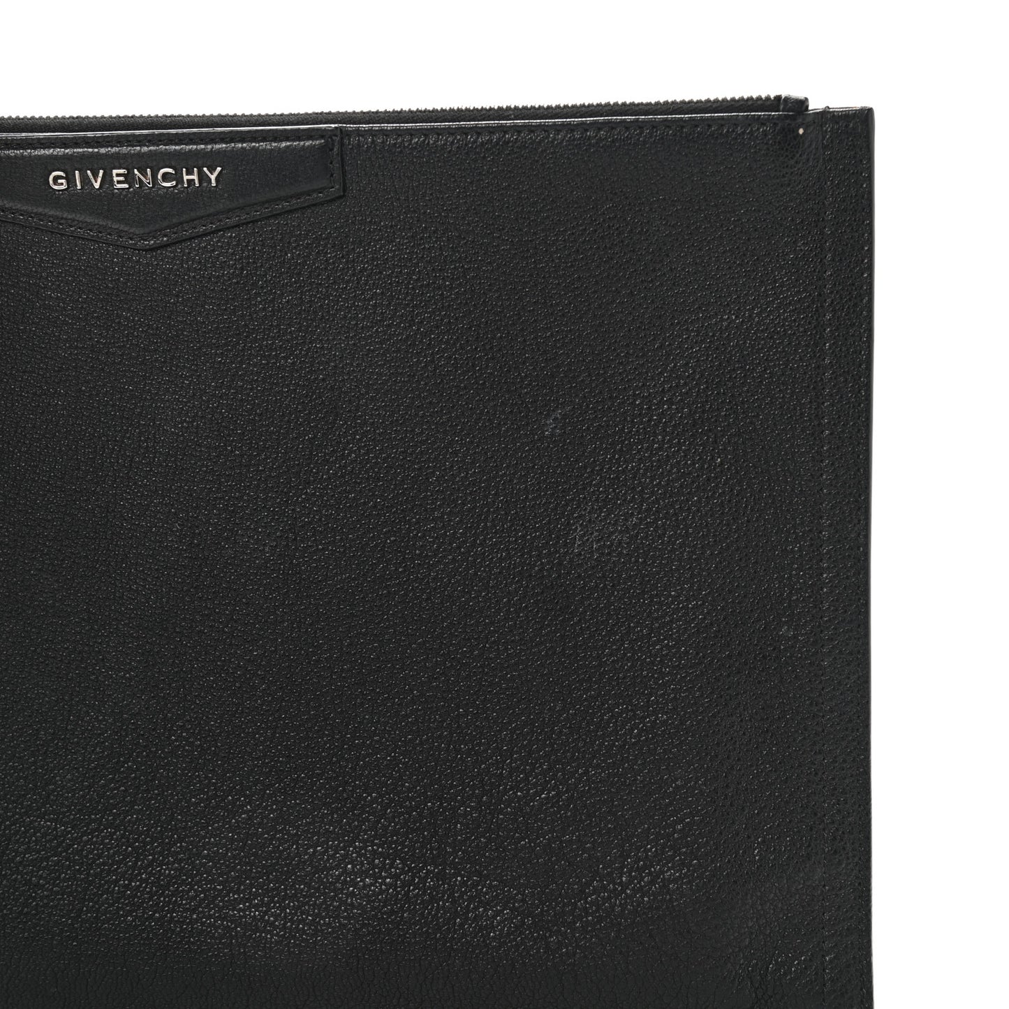 Sugar Goatskin Medium Antigona Pouch Black