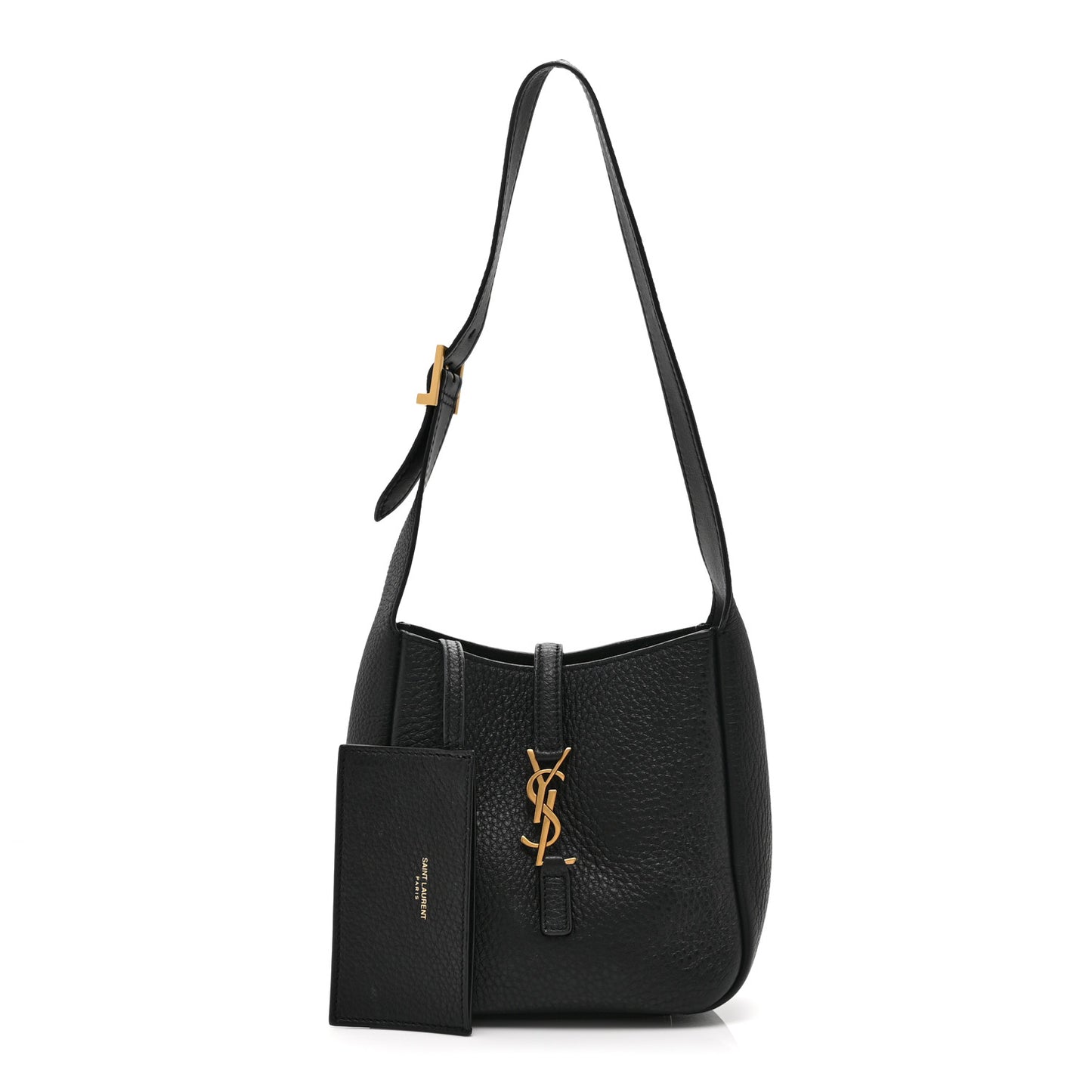 Grained Calfskin Baby Le 5 A 7 Supple Hobo Black