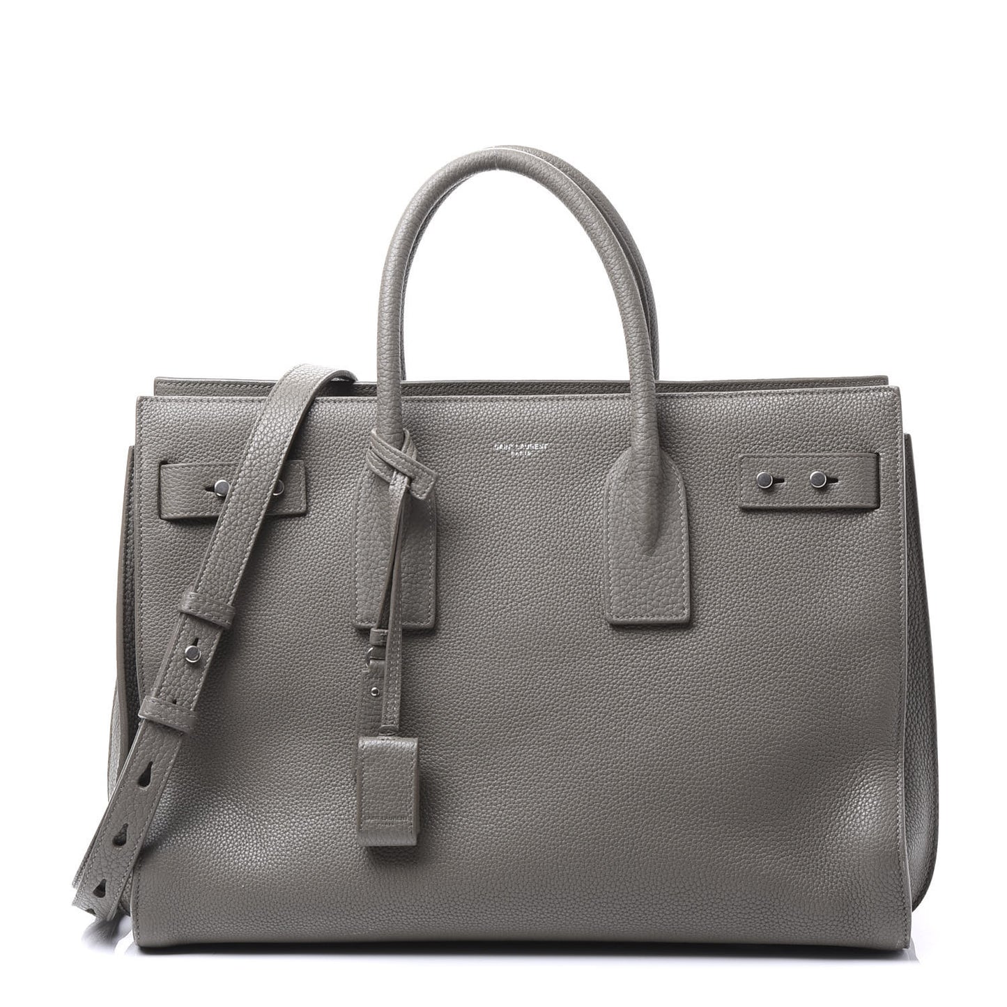 Grained Calfskin Medium Supple Sac De Jour Mouse Grey