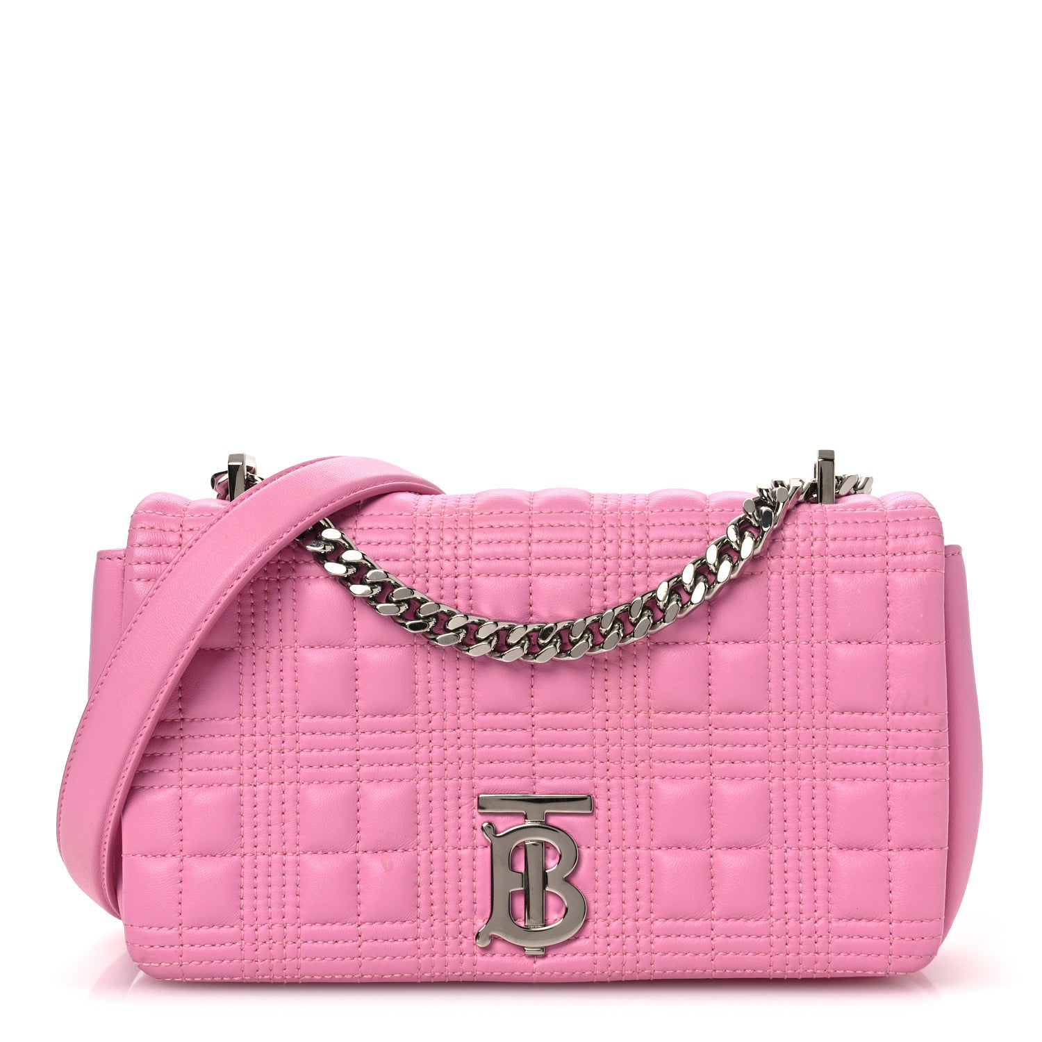 Burberry Lambskin Quilted Small Lola Bag Candy Floss 1 of 14