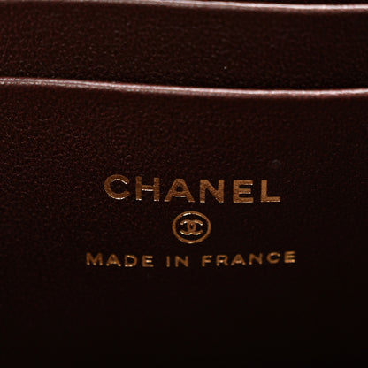 Chanel Lambskin Quilted Small Top Handle Vanity Case With Chain Dark Brown 5 of 10