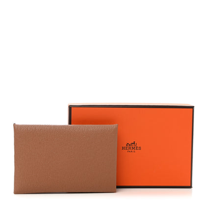 Hermes Chevre Mysore Calvi Card Case Quebracho 7 of 7