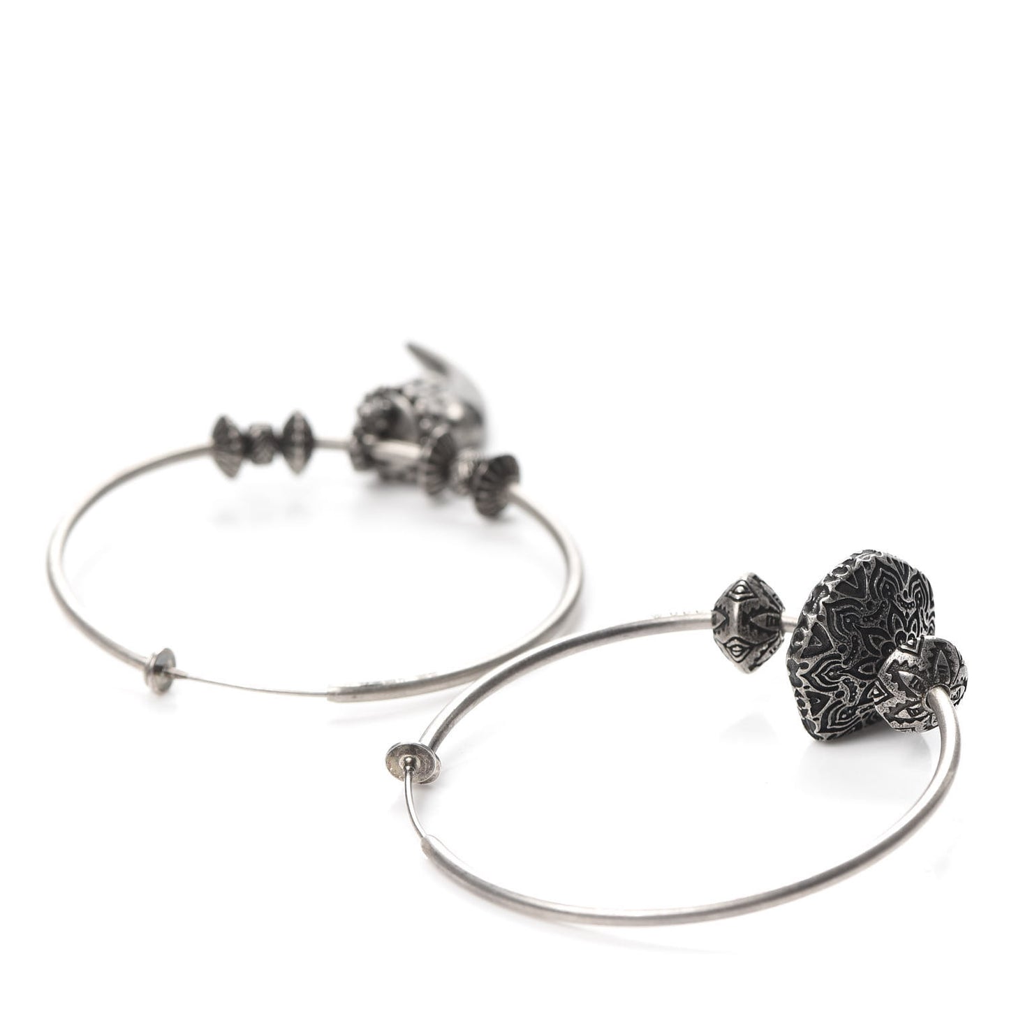 Sterling Silver Anger Forest Mismatched Hoop Earrings