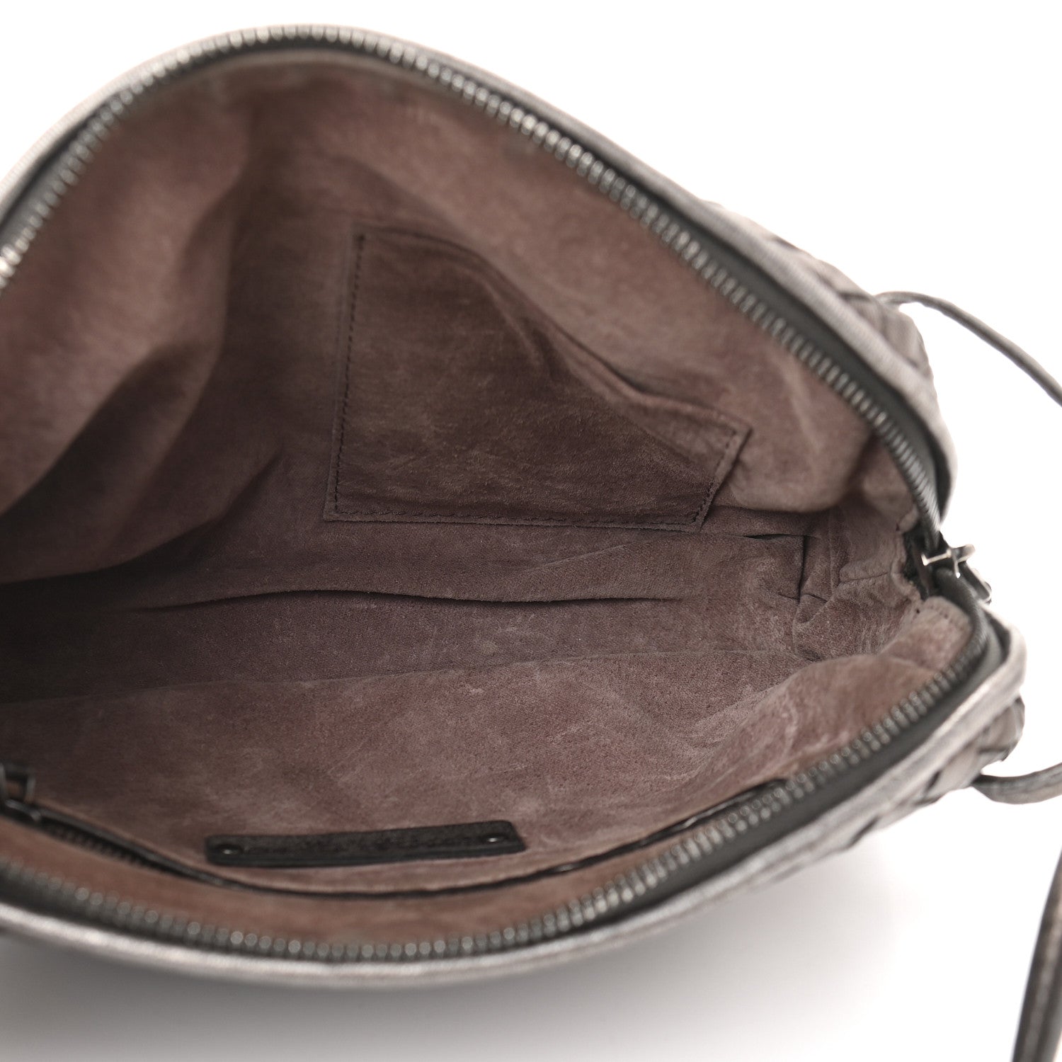 Bottega Veneta Metallic Grosgrain Intrecciato Nodini Bag Pewter 5 of 11