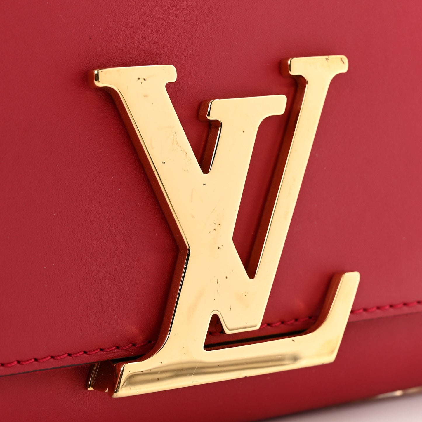 Calfskin Chain Louise MM Red