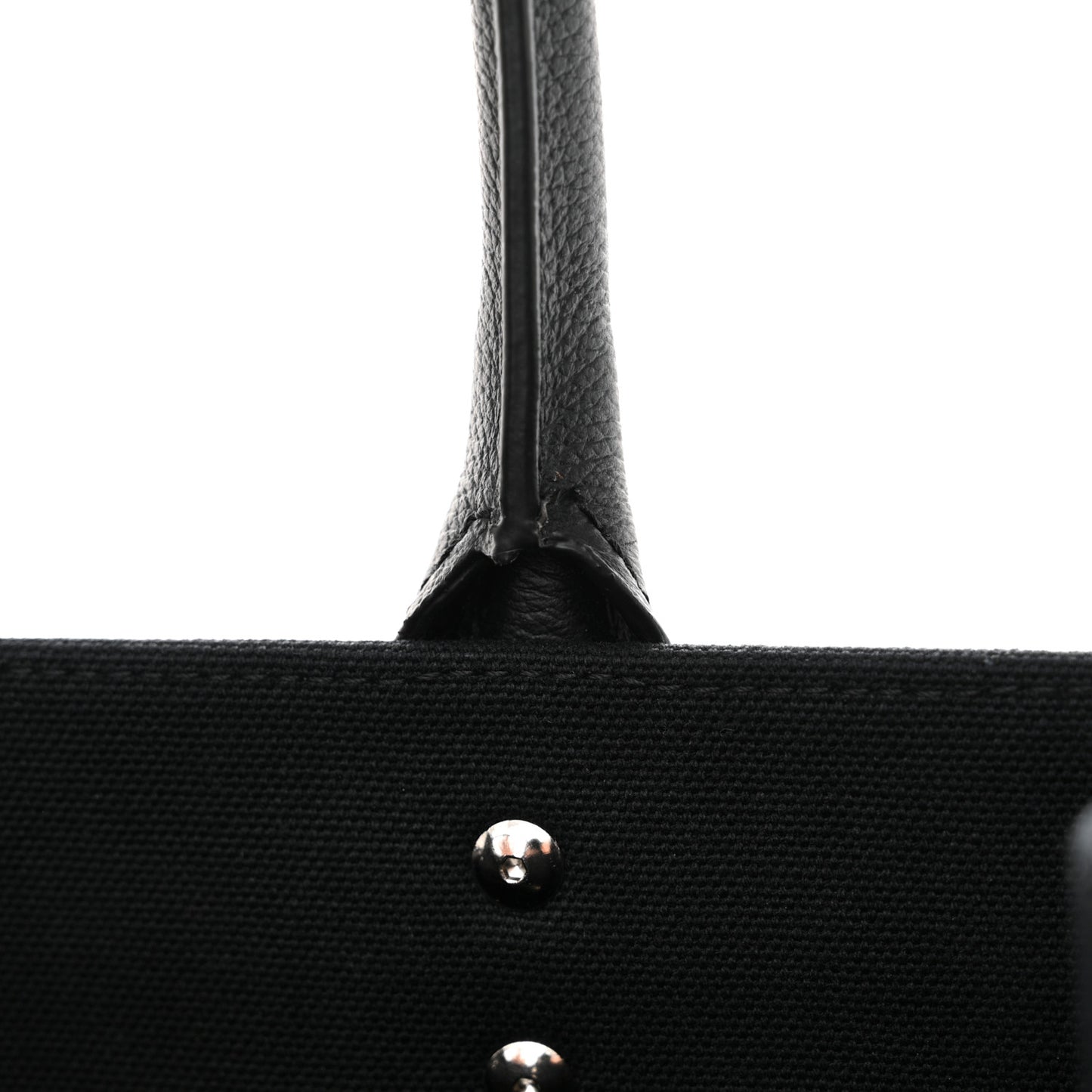 Canvas Calfskin Large La Medusa Tote Bag Black