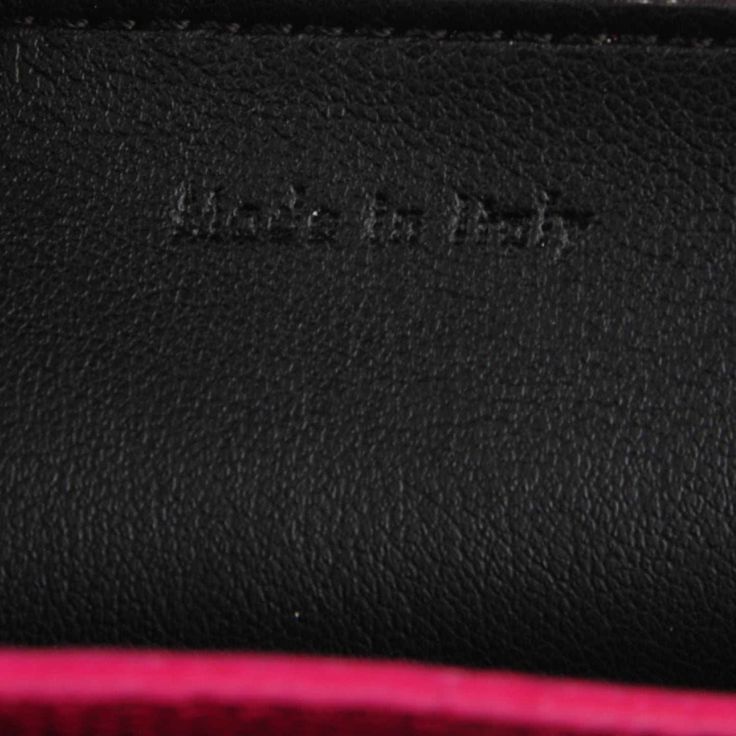 Grained Calfskin Solo Trio Cosmetic Pouch Fuchsia