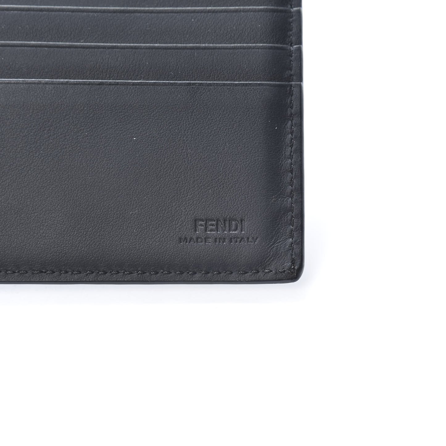 Vitello Grace FF 1974 Embossed Bi-fold Wallet Black