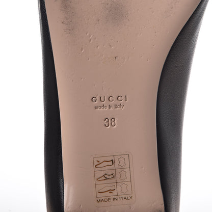 Gucci Calfskin Web Bow Ballerina Flats 38 Black 7 of 10