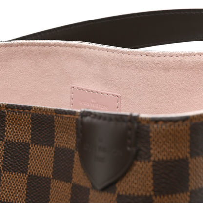 Louis Vuitton Damier Ebene Caissa Hobo Rose Ballerine 11 of 16