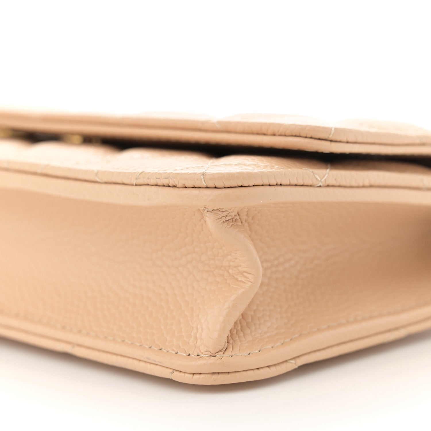 Chanel Caviar Quilted Wallet On Chain WOC Beige 10 of 11