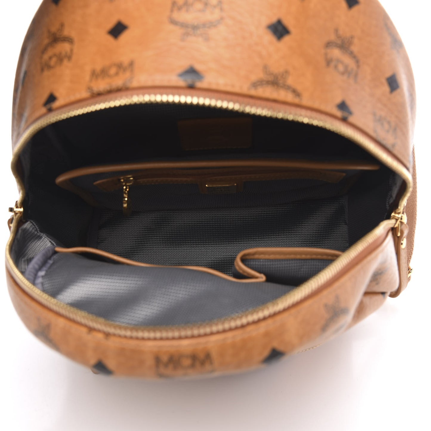 Visetos Small Side Stud Stark Backpack Cognac