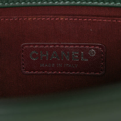 Chanel Calfskin Woven Medium Boy Flap Green White 6 of 10