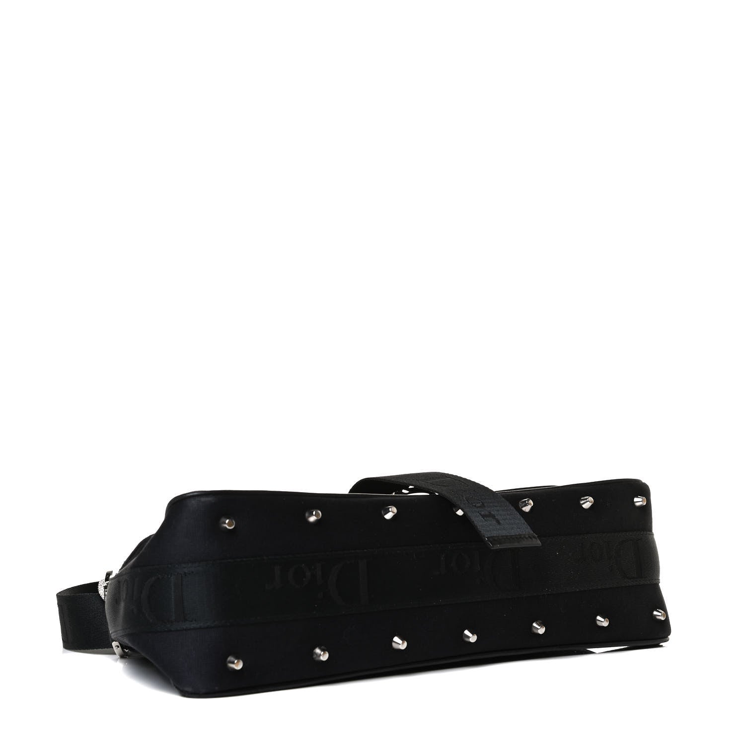 Christian Dior Silk Jersey Crystal Hardcore Clutch Black 4 of 17