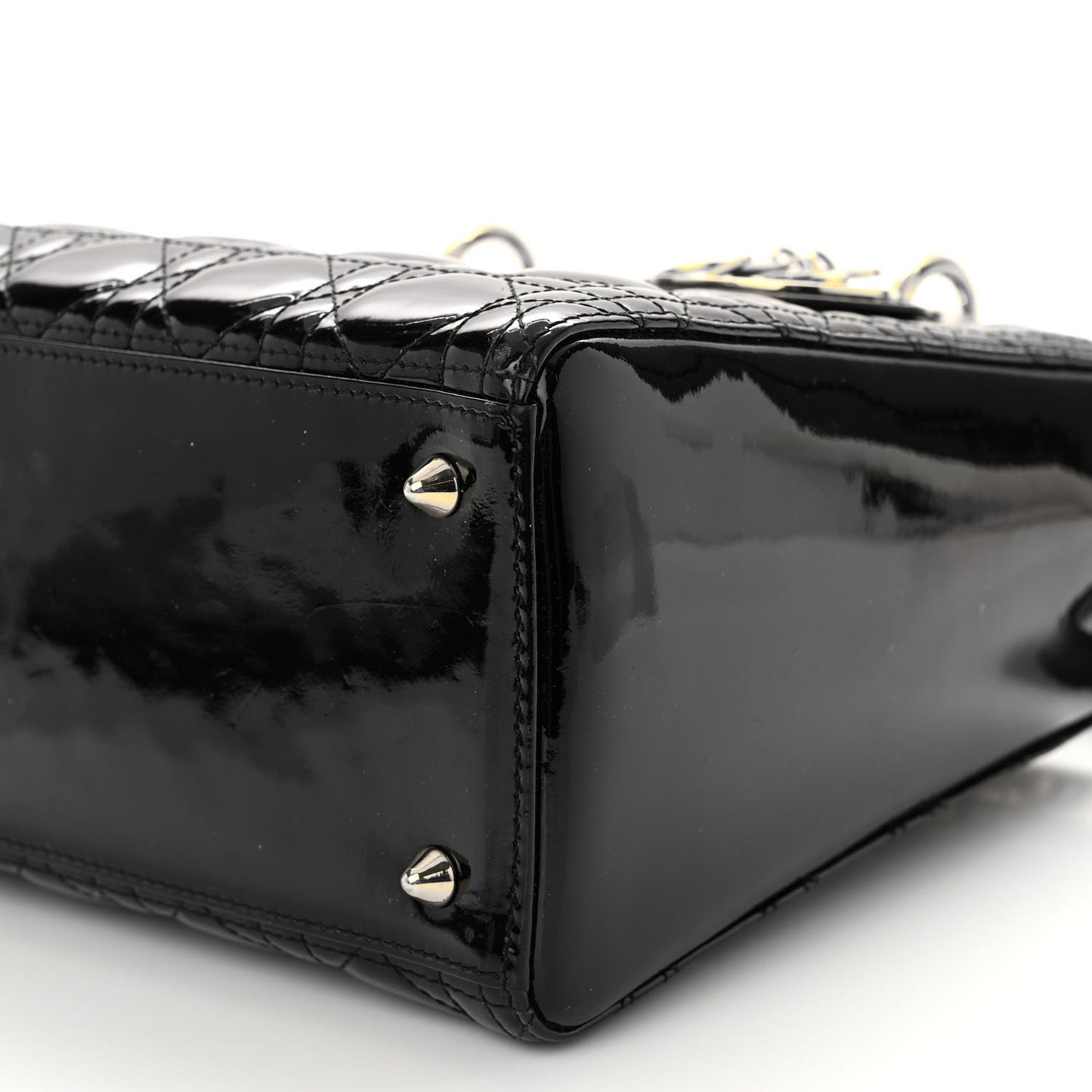 Patent Cannage Medium Lady Dior Black
